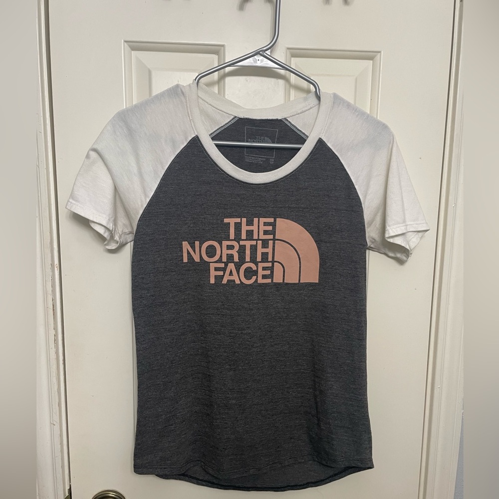 The North Face Charcoal and White Tee